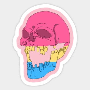 Human Skull - Pansexual Sticker